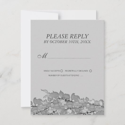 RSVP-Karten für Hochzeiten oder Hochzeitstorte RSVP Karte (Vorderseite)