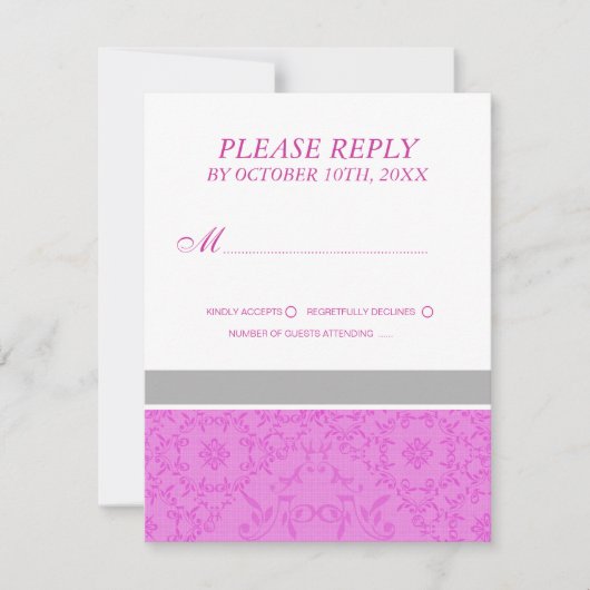 RSVP-Karten für Hochzeiten RSVP Karte (Vorderseite)