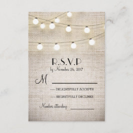 RSVP-Karten für Hochzeiten rustikal RSVP Karte