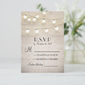 RSVP-Karten für Hochzeiten rustikal RSVP Karte (Stehend Vorderseite)