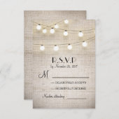 RSVP-Karten für Hochzeiten rustikal RSVP Karte (Vorne/Hinten)