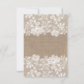 RSVP-Karten für Hochzeiten und Hochzeiten im Burla RSVP Karte (Rückseite)