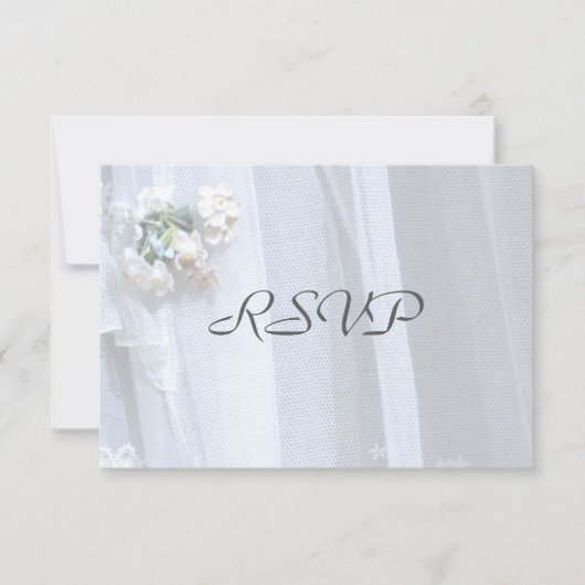 RSVP-Karten für Hochzeiten, Vintage Spitze RSVP Karte (Vorderseite)