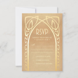 RSVP-Karten für Hochzeiten | Vintages Nouveau RSVP Karte