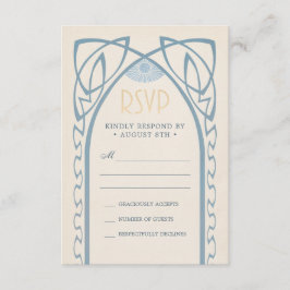 RSVP-Karten für Hochzeiten | Vintages Nouveau RSVP Karte