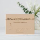 RSVP-Karten für Hochzeiten von Bergen RSVP Karte (Stehend Vorderseite)