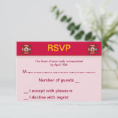 RSVP-Karten für Hochzeiten von EMT-Feuerwehren RSVP Karte (Stehend Vorderseite)