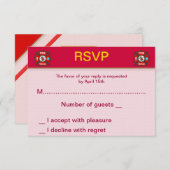 RSVP-Karten für Hochzeiten von EMT-Feuerwehren RSVP Karte (Vorne/Hinten)