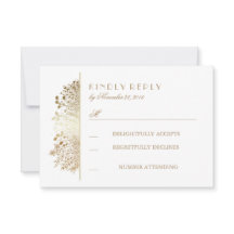RSVP-Karten für Hochzeiten von Gold Gipskraut
