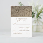 RSVP-Karten für Hochzeiten von Rustikalem Holz RSVP Karte (Stehend Vorderseite)
