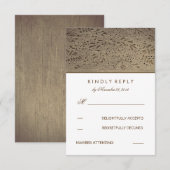 RSVP-Karten für Hochzeiten von Rustikalem Holz RSVP Karte (Vorne/Hinten)