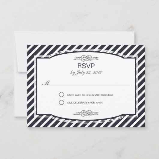 RSVP-Karten für Hochzeiten von Seeleuten RSVP Karte (Vorderseite)