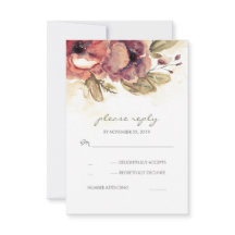 RSVP-Karten für Hochzeiten von Wasserfarben