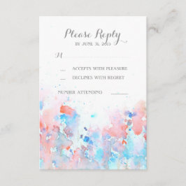 RSVP-Karten für Hochzeiten von Wasserfarben RSVP Karte