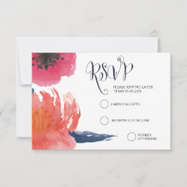 RSVP-Karten für Hochzeiten von Wasserfarben RSVP Karte