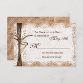 RSVP-Karten für Hochzeitsszenarien mit Hitched Bur RSVP Karte (Vorne/Hinten)