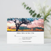 RSVP-Karten für Hochzeitsszenarien RSVP Karte (Stehend Vorderseite)