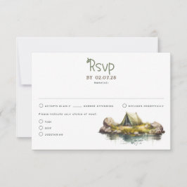 RSVP-Karten für Hochzeitsszenarien von Camping Ten RSVP Karte