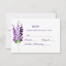 RSVP-Karten für lila Hochzeiten RSVP Karte