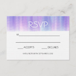 RSVP-KARTEN FÜR lila UND PINKWASSERFARBEN RSVP Karte