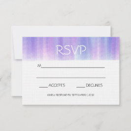 RSVP-KARTEN FÜR lila UND PINKWASSERFARBEN RSVP Karte