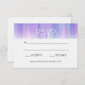 RSVP-KARTEN FÜR lila UND PINKWASSERFARBEN RSVP Karte (Vorne/Hinten)