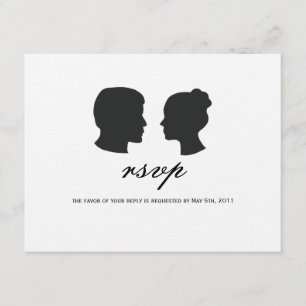 RSVP-Karten für mehrere Silhouetten RSVP Karte