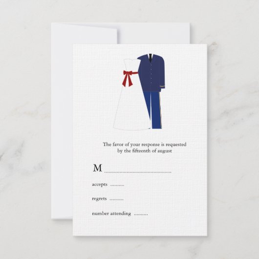 RSVP-Karten für militärische Hochzeiten RSVP Karte (Vorderseite)
