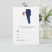 RSVP-Karten für militärische Hochzeiten RSVP Karte (Stehend Vorderseite)