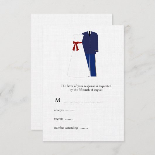 RSVP-Karten für militärische Hochzeiten RSVP Karte (Vorne/Hinten)