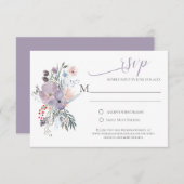 RSVP-Karten für Misty Fields-Kalligrafie RSVP Karte (Vorne/Hinten)