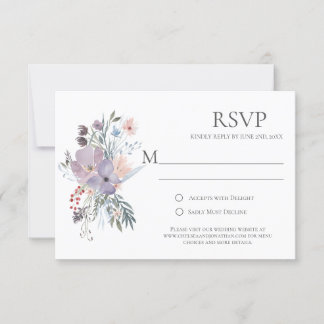 RSVP-Karten für Misty Fields-Kalligrafie RSVP Karte