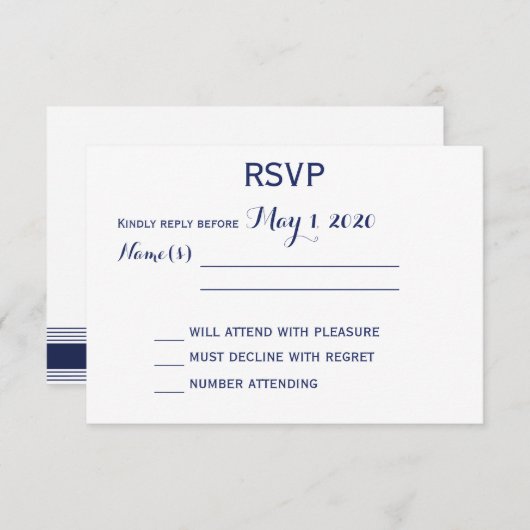 RSVP-Karten für Mit Monogramm Hochzeiten RSVP Karte (Vorne/Hinten)