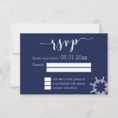 RSVP-Karten für Nautische Hochzeit mit Rad RSVP Karte (Vorderseite)