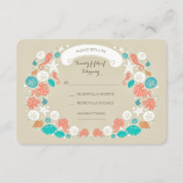 RSVP-Karten für niedliche Hochzeiten am Strand RSVP Karte