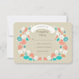 RSVP-Karten für niedliche Hochzeiten am Strand RSVP Karte