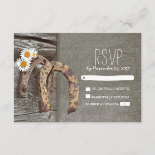 RSVP-Karten für rustikale Hochzeiten RSVP Karte