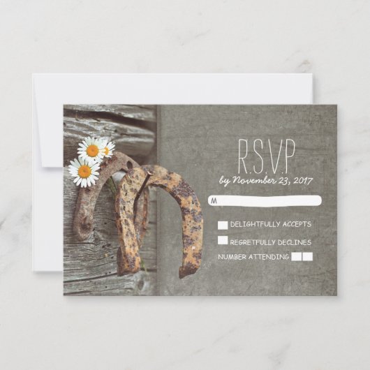 RSVP-Karten für rustikale Hochzeiten RSVP Karte (Vorderseite)