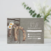 RSVP-Karten für rustikale Hochzeiten RSVP Karte (Stehend Vorderseite)