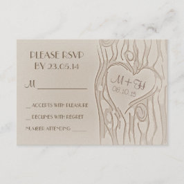 RSVP-Karten für rustikale Hochzeiten RSVP Karte