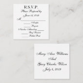 RSVP-Karten für Schwarz und Weiß Begleitkarte (Vorne/Hinten)