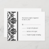 RSVP-Karten für Schwarz und Weiß RSVP Karte (Vorne/Hinten)