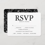 RSVP-Karten für Schwarz-Weiß-Hochzeiten RSVP Karte (Vorne/Hinten)