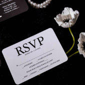 RSVP-Karten für Schwarz-Weiß-Hochzeiten RSVP Karte