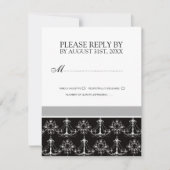 RSVP-Karten für Schwarz-Weiß-Hochzeiten RSVP Karte (Vorderseite)