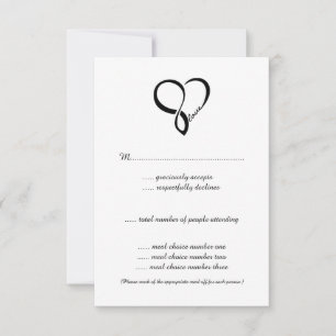 RSVP-Karten für Schwarze Liebe RSVP Karte