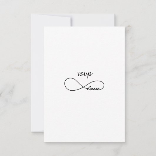 RSVP-Karten für Schwarze Liebe Unendlichkeit RSVP Karte (Rückseite)