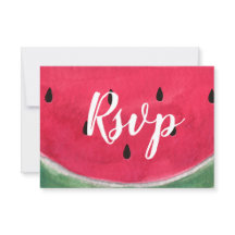 RSVP-Karten für Sommerhochzeiten mit Wassermelone