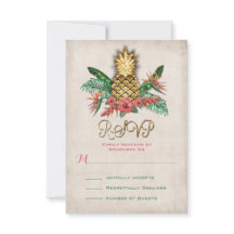 RSVP-Karten für tropische Ananas