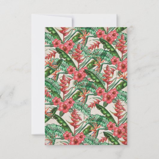 RSVP-Karten für tropische Ananas RSVP Karte (Rückseite)